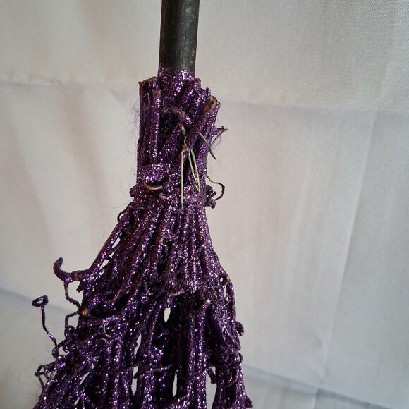 Set of 2 Purple Decorative Witches Brooms Hanging Decorations - Picture 6 of 10